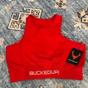 BuckedUP- Womens Red Crop Top